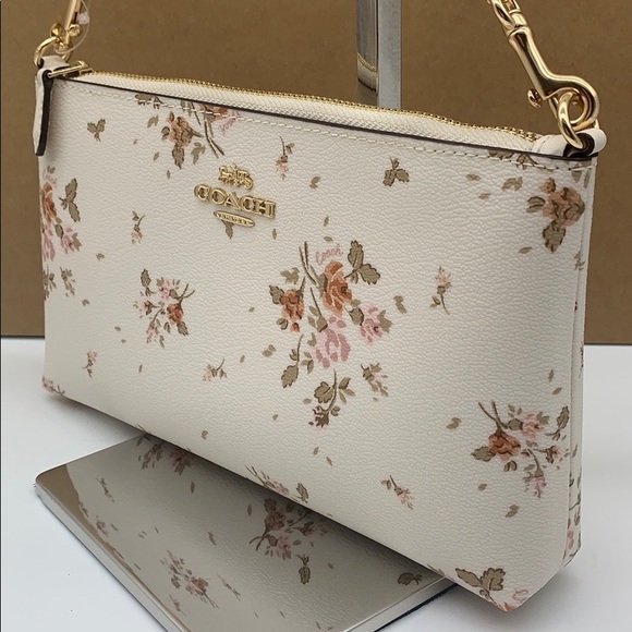 COACH ZIP TOP CROSSBODY WITH ROSE BOUQUET PRINT - Picture 7 of 16